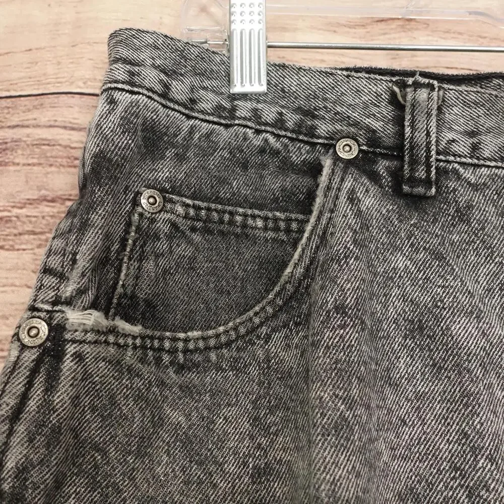 Vintage Wrangler Jeans 36x32 (33x30) Gray Acid Wash Denim Punk Patches DBEAT